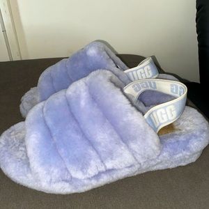 Light blue authentic UGG slides